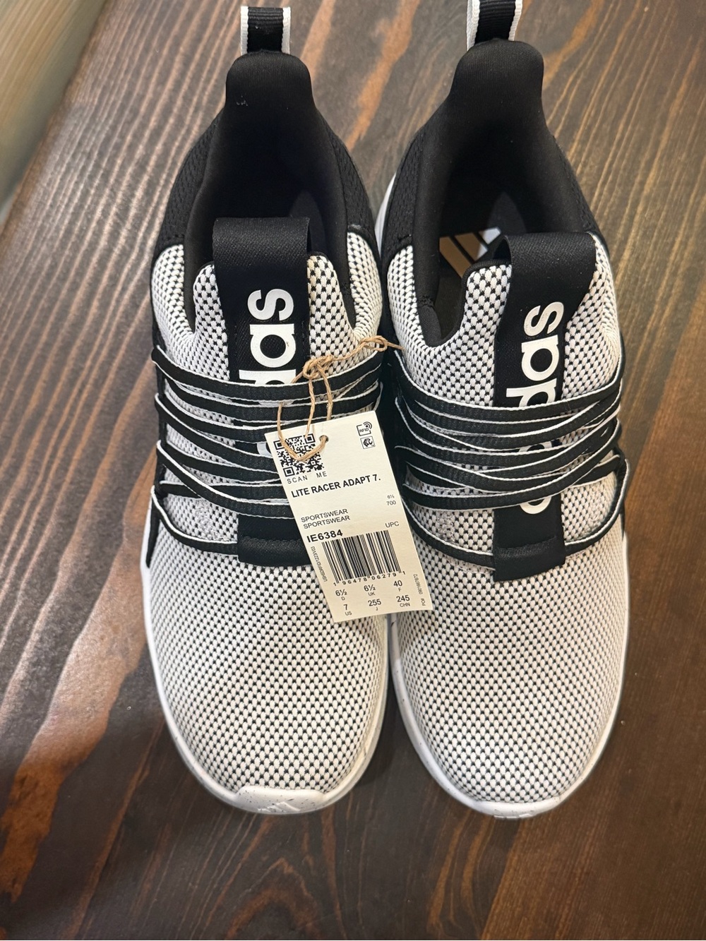 adidas White and Black Lite Racer Adapt 3.0 Men’s Shoes